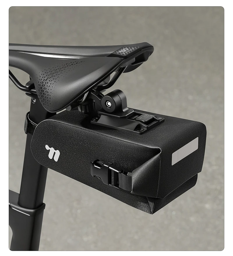 WEST BIKING Fahrradsatteltasche, wasserdicht, Schnellverschluss, Fahrrad-Hecktasche, 3D-Fahrradaufbewahrungstasche, reflektierend, für Rennrad, MTB, Gravel – Detail 15