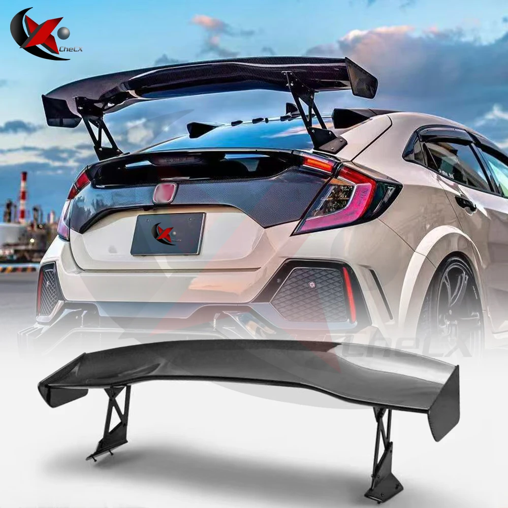 Suitable for Honda Civic FK4 FK7 FK8 TypR 5 Door 2016-2021 High Quality Carbon Fiber Material Rear Spoiler Car Rear Cover Kit