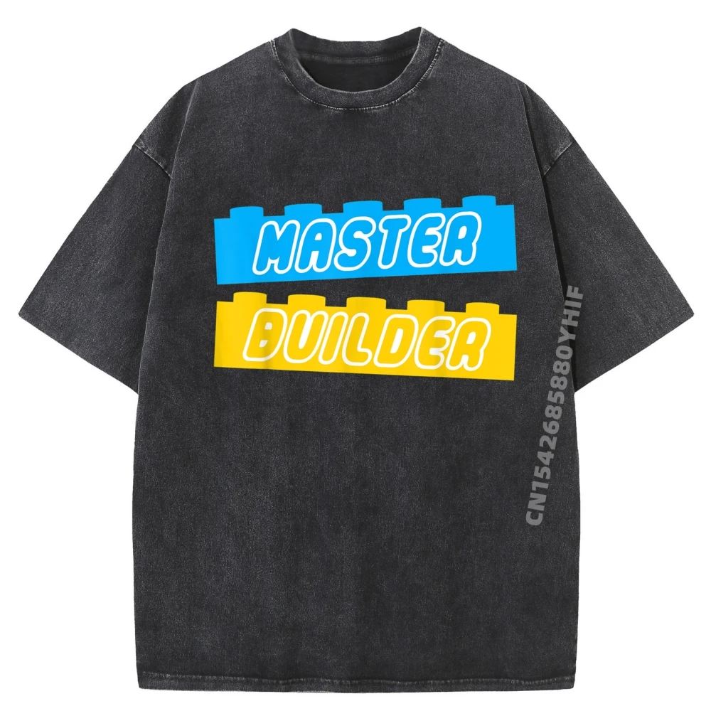 

Мужские футболки Master Builder Build Wall Builder с рисунком, мягкие новые топы и футболки, уличная стираная одежда