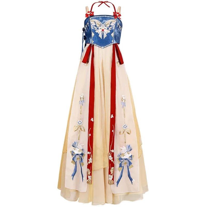 Traditional Clothing Ancient Princess Fairy Cosplay Costume Chinese Style Elegant Hanfu Female Folk Dance Performance Costume