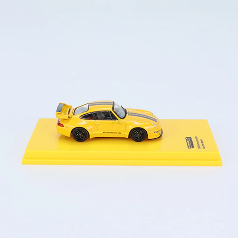 Tarmac works-合金スポーツカーモデル、イエローコレクション、カーrwb 993、1:64