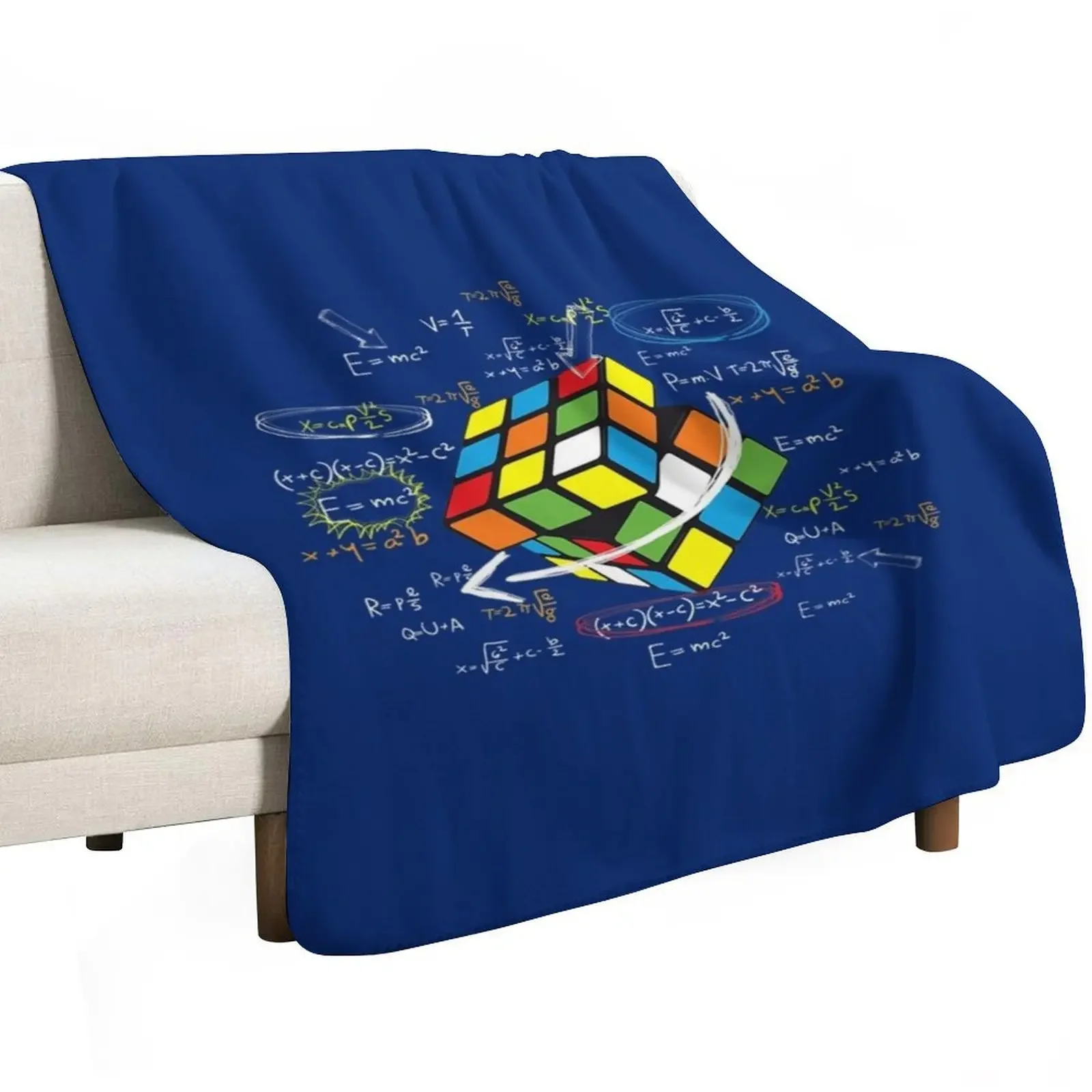 Cool Math Rubik Rubix Rubics Player Cube Math Lovers Premium T-Shirt Throw Blanket Multi-Purpose Quilt Furrys Blankets