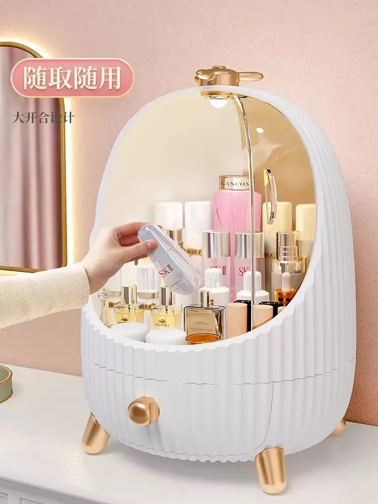 

Desktop Makeup Organizer Transparent Jewelry Cosmetic Storage Box Dustproof Large Capacity Makeup Container Jewelry Lipstick Box