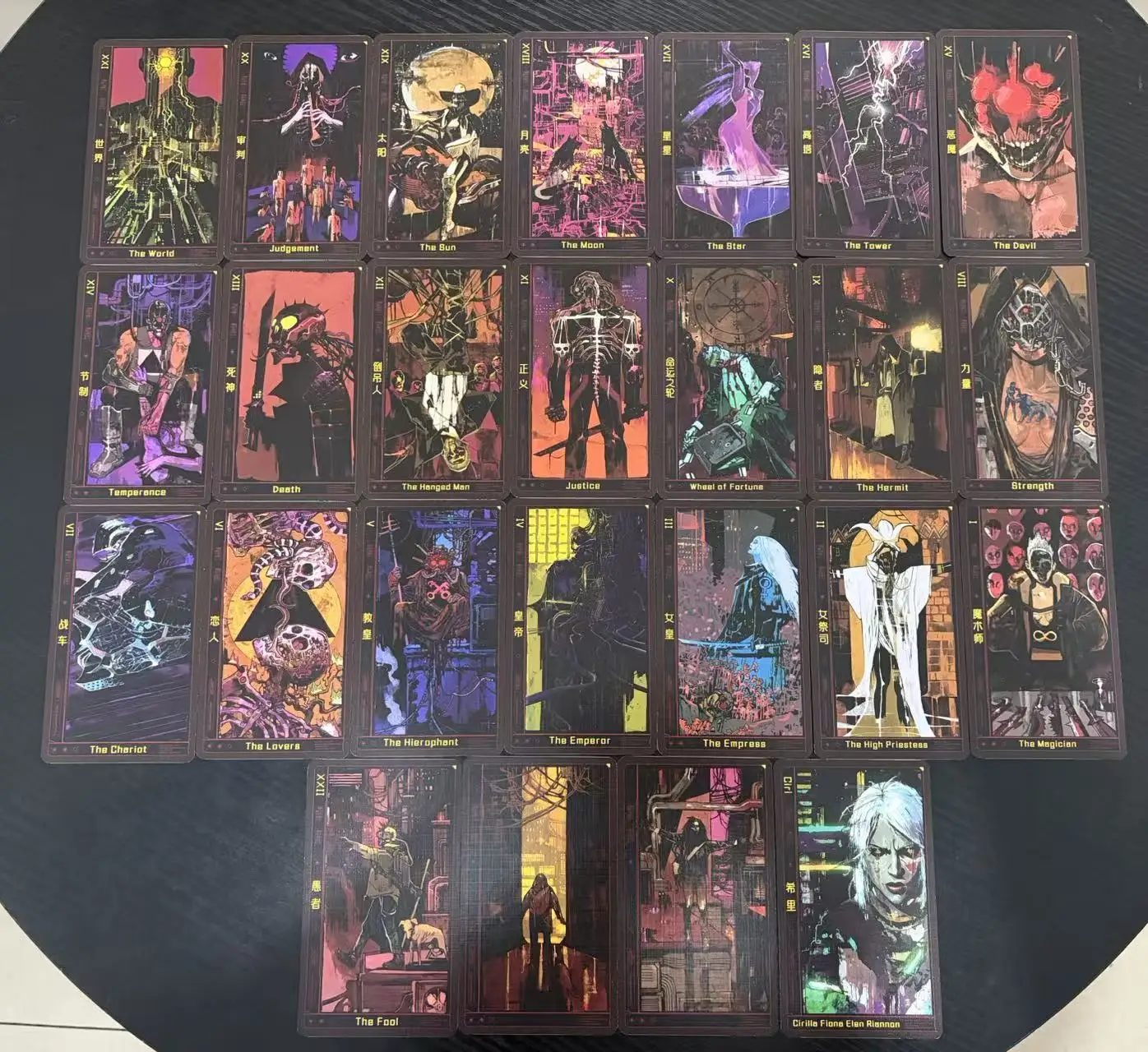 Cyberpunk 2077 Shadow of the Past Joker DLC Tarot Card Anime Physical Cards Tarot Board Game Gift