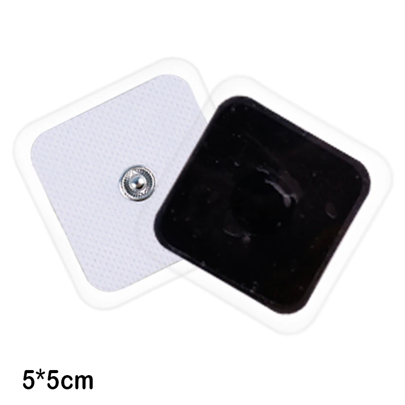 Almohadilla de electrodos Tens para myoestimulador, almohadillas para máquina de fisioterapia, masajeador adelgazante, Gel adhesivo, 100/50 Uds.