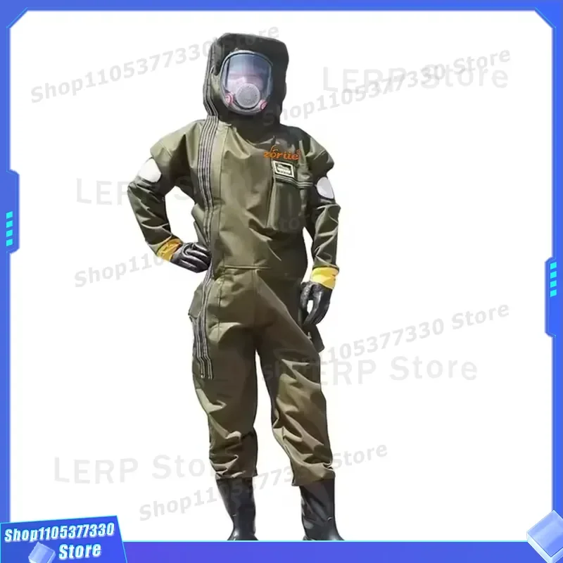 Beekeeping Suit Full Set Anti Cut Thickened Breathable Reflective Overalls With Fan Loose Version For Bee Catching Protection