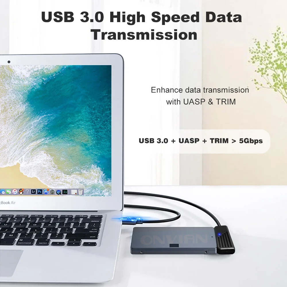 Onvian SATA To USB Converter Type-C To SATA Adapter For 2.5 Inch SATA HDD SSD USB 3.0 5Gbps Quickly Transmit Data Adapter