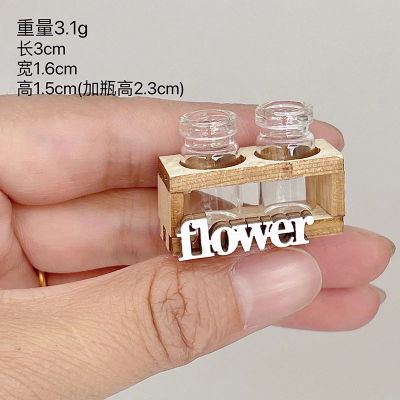 1/6 Dollhouse Miniature Wooden Flower Stand Landscape Ornaments Are Model BJD/Blyth/OB11 Furniture Decoration Accessories