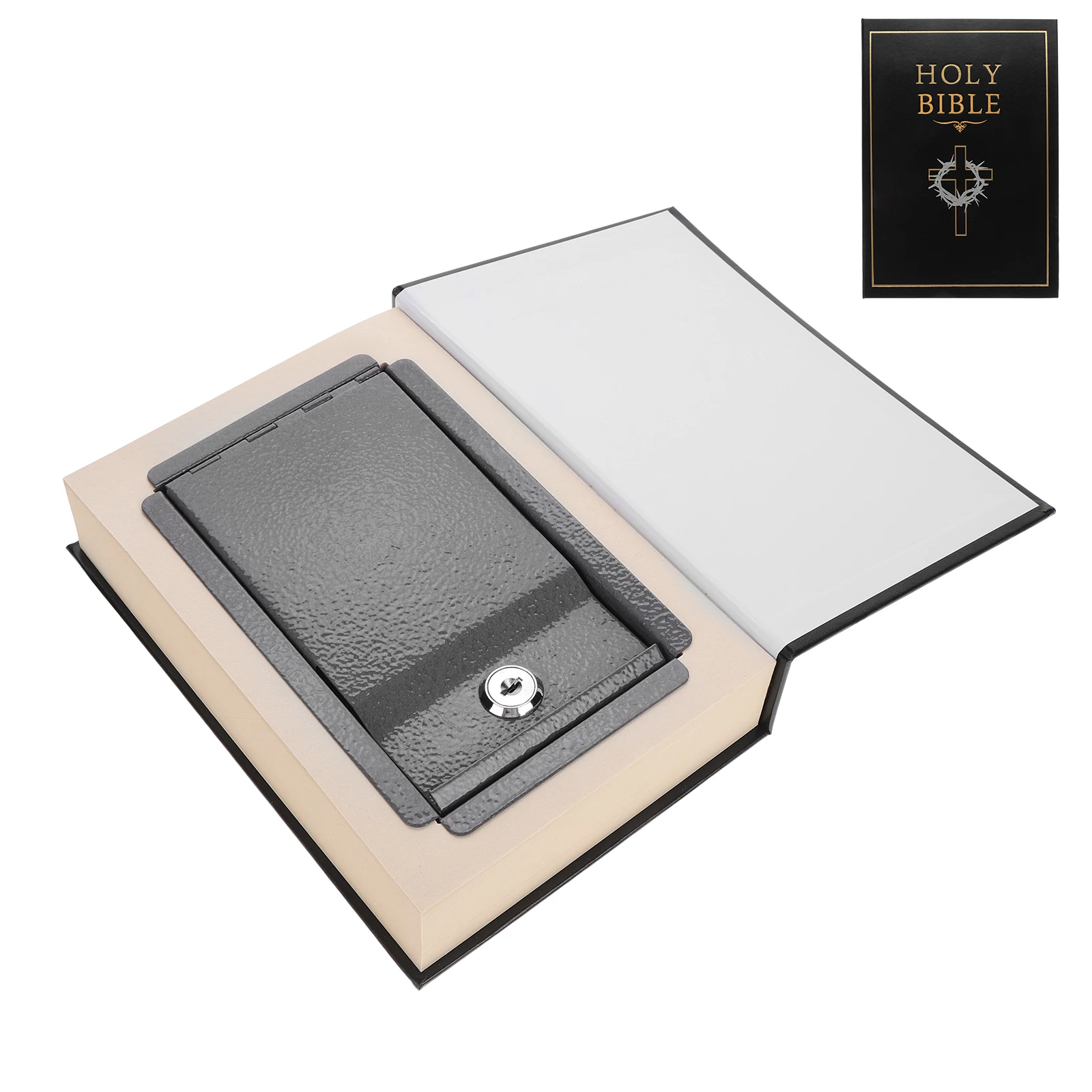 كتاب مزيف 8.6X5.8 بوصة جوفاء الكرتون حصالة على شكل حيوان الكتاب المقدس سر تحويل اقفال الصناديق لتخزين المجوهرات النقدية حاوية مخفية #1