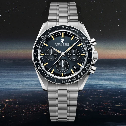 Imagen 2 del producto 2025 Nuevo diseño PAGANI Tribute to CK2998 Moon Watch Relojes de cuarzo de lujo retro para hombres Cronógrafo deportivo de acero inoxidable Hombre