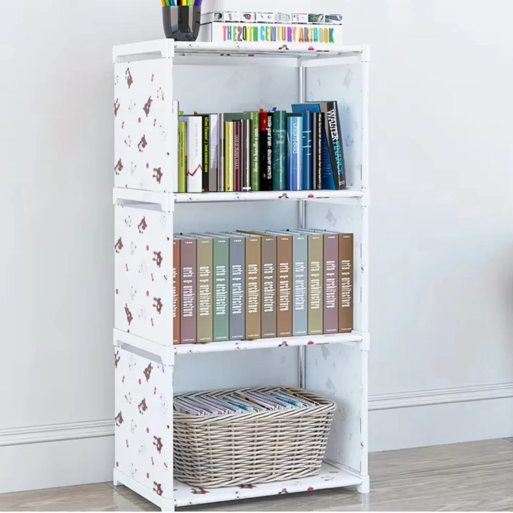 Children's Assembly Bookcase Wholesale 3 Tier Shelf 2-Cubes Bookshelf for Kid