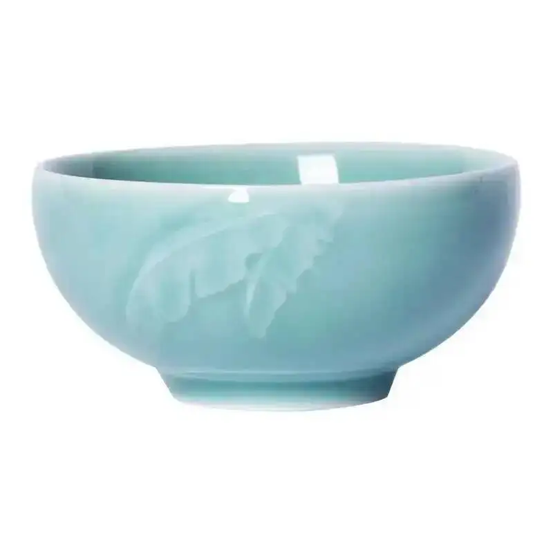 Celadon 4.5 Inch Rice Bowl  Breakfast Porridge Bowl Ceramic Small Soup Bowl Tableware