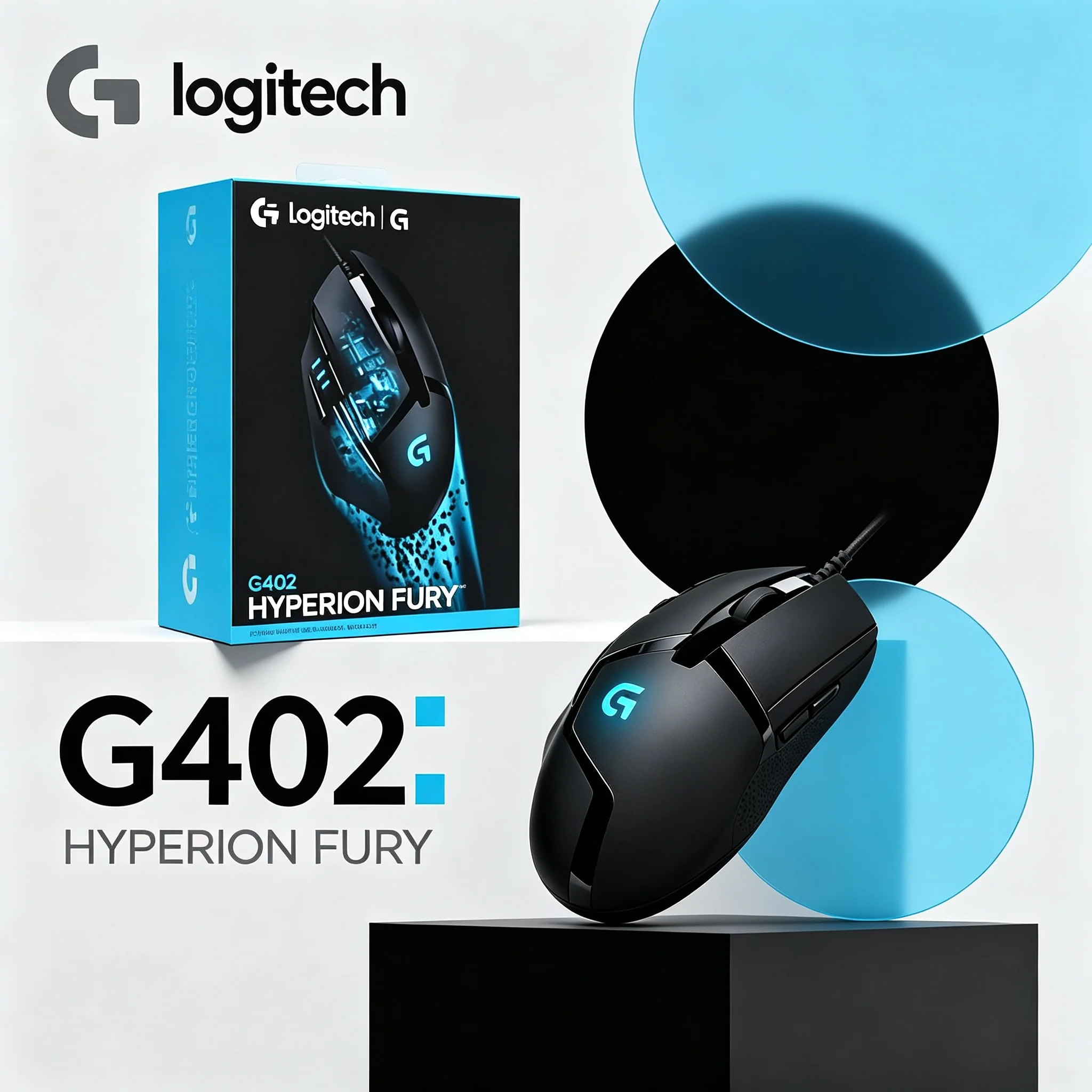 Logitech G402 Gaming Mouse RGB Illuminated Logo 8 Programmable Wired Buttons Mice For Valorant CSGO PUBG LOL Apex Legends Fortni