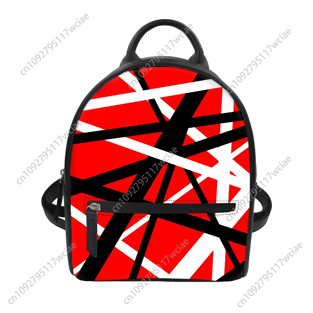 

Van Evh 5150 Stripes Halen Rock Band Custom Backpack Purse Women Carter Schoolbags Double Shoulder Bag Mini Daypack Travel Bag