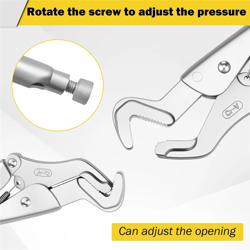 Набор плоскогубцев для тисков ABLK, плоскогубцы с изогнутыми губками, сварочные плоскогубцы для ремонта регулируемых зажимов для твердых труб, быстроразъемные ручки