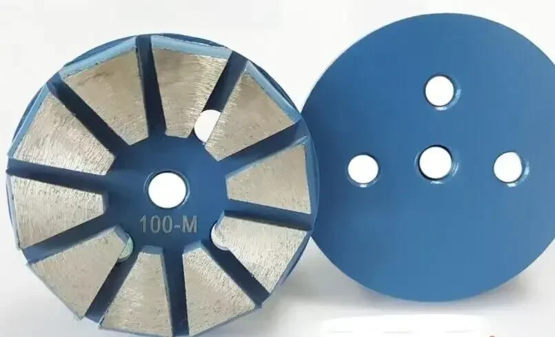 Herramienta de molienda de diamante de unión de Metal de 10 segmentos, Granito de mármol de hormigón, 3 pulgadas