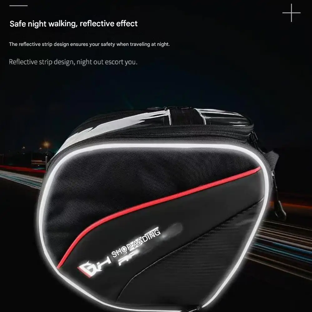 FOR VOGE SR4 Max Scooter Center Tank Bag - Waterproof Wear-Resistant Motorcycle Tour Soft Bag with Touchscreen Navigation