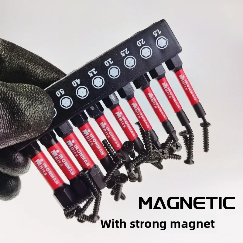 

20PCS Hexagon Metric Imperial Bit Set Black S2 Material Impact Resistant 50mm Carbon Fiber