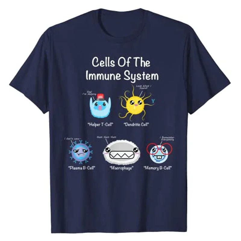 heavyweight Customized Products Humor Funny Graphic TeeTops Immune System Cells Biology Cell Science Humor Immunologist T-Shirt