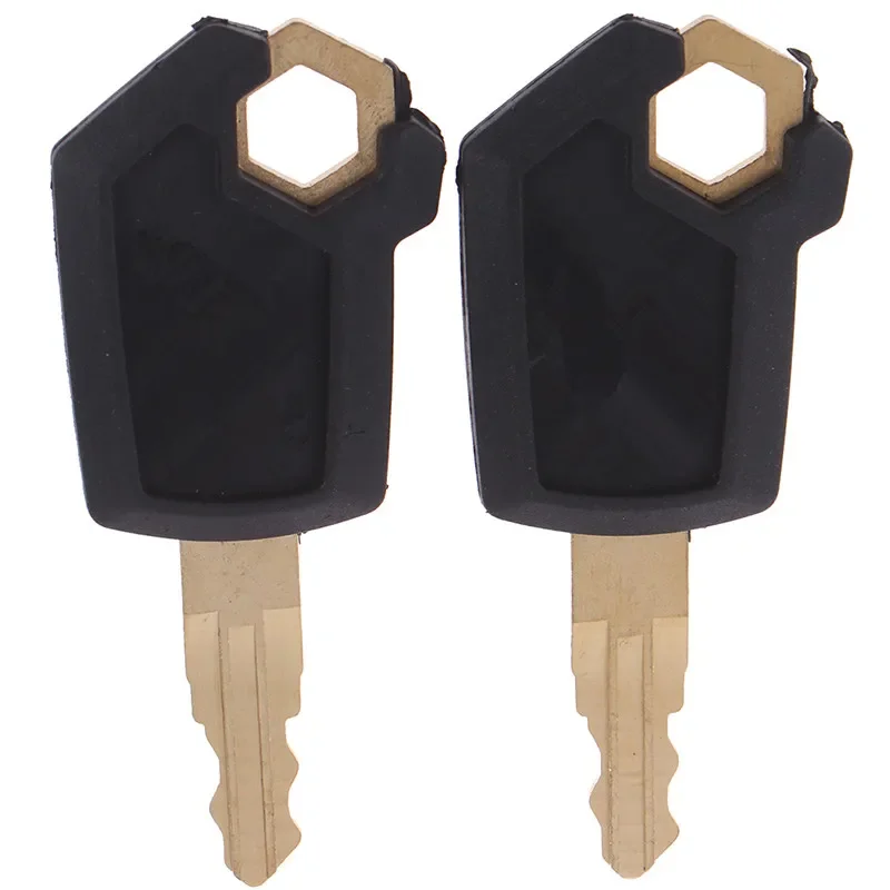 2PCS  Key For  5P8500 Heavy Equipment Ignition Loader Dozer Metal & Plastic Black & Gold