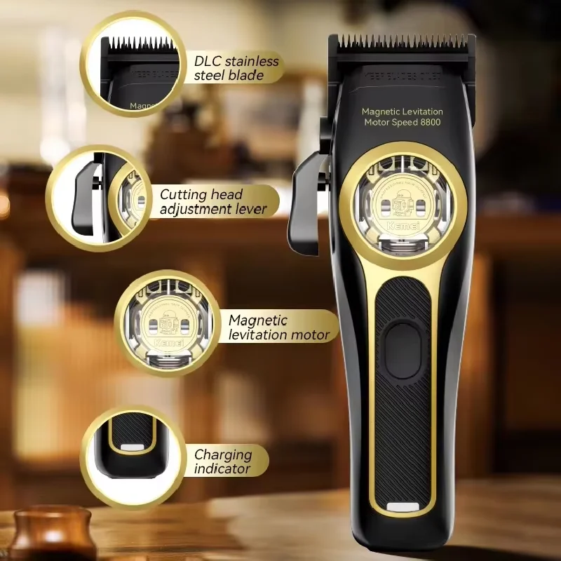 Kemei Barber Hair Clippers Professional Cordless Hair Trimmer Electric Men Finish Hair Cutting Machine KM-2373 KM-2268 Kit