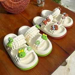 Summer Women Cloud Slippers Indoor Home Casual Thick Soft Flip Flops Bathroom Anti Slip Sandals Outdoor Wear Beach Slides Shoes