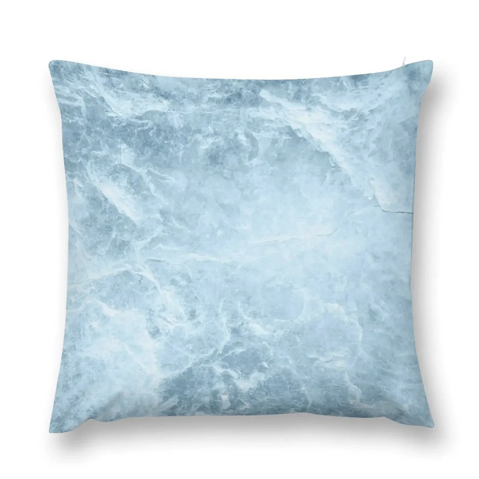 Enigmatic Light Blue Marble #1 #decor #art Throw Pillow Decorative Cushions Marble Cushion Cover pillow