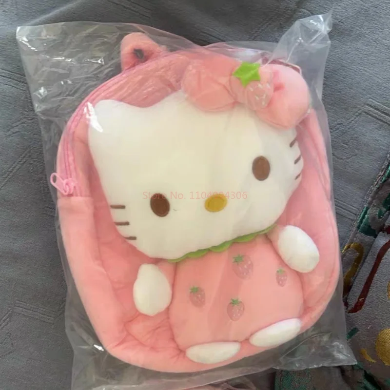 New Sanrio Series Hello Kitty Kindergarten Student Plush Backpack Children'S Cute Backpack Travel Bag For Girls Birthday Gifts