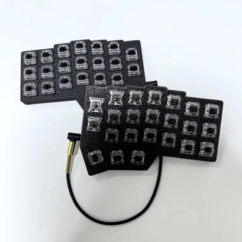 

Комплект разделенной клавиатуры Corne V4, проводная RGB-клавиатура с возможностью горячей замены, поддерживает эргономичную разделенную клавиатуру QMK для переключателя Choc/MX