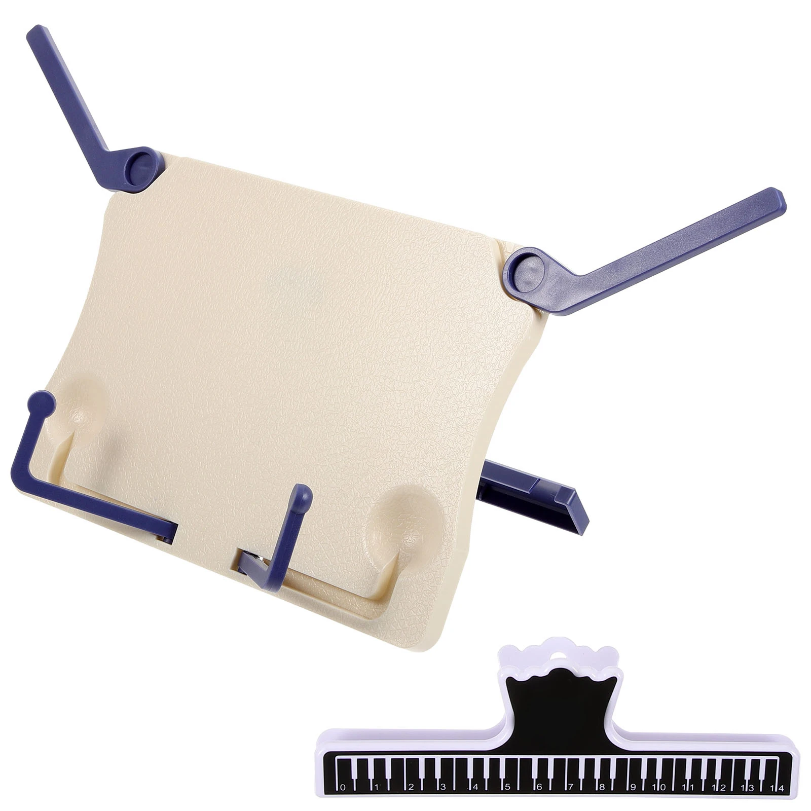 

Portable Music Sheet St White Foldable Desktop Book Holder Tablet Support Reading Rack Score Rest Musical Instrument Accessory