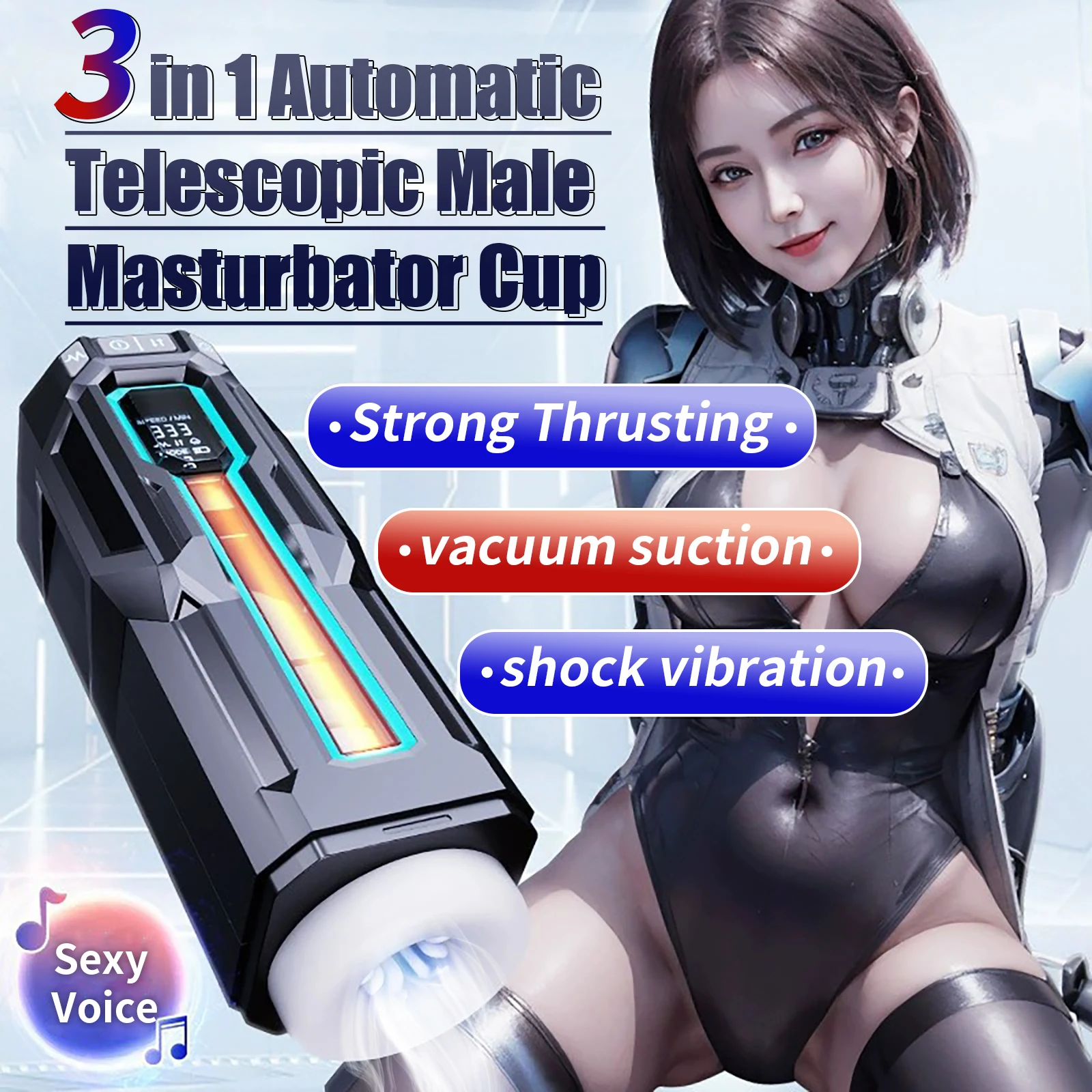 Automatic Telescopic Male Masturbator Cup Sucking Vibrating Masturbation Machine Vagina Pusssy Blowjob Sex Toys for Men Goods 18