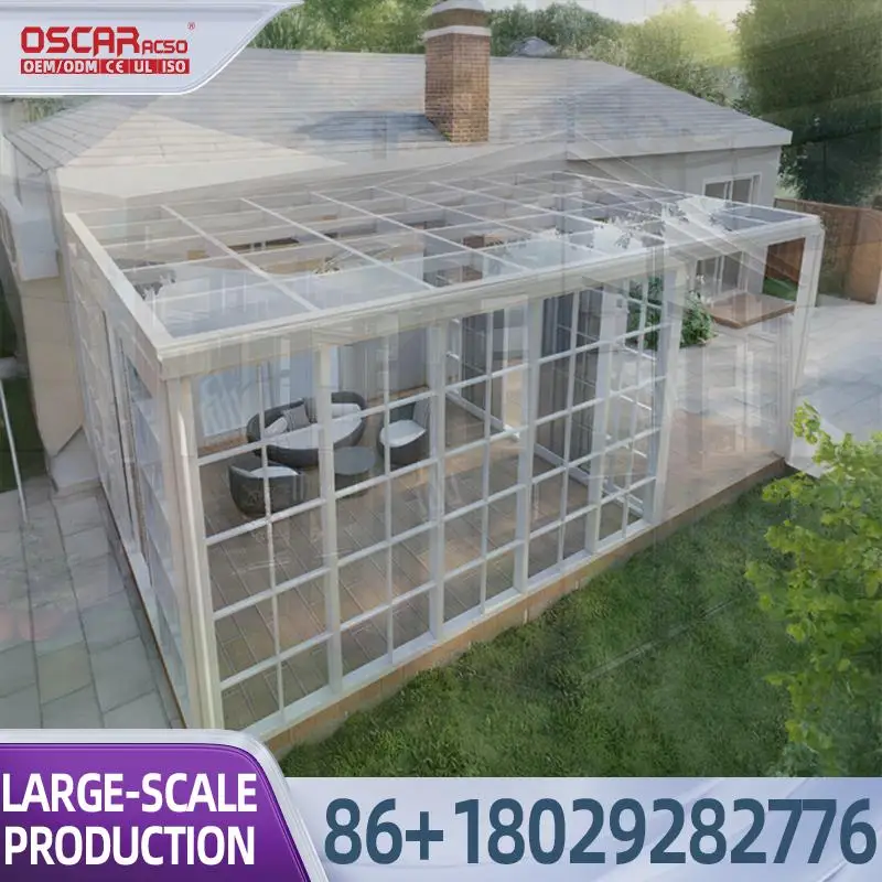 Portable Folding Retractable Sunroom Kit with Customizable Dimensions Eco Friendly for Patio Garden Backyard sunroom