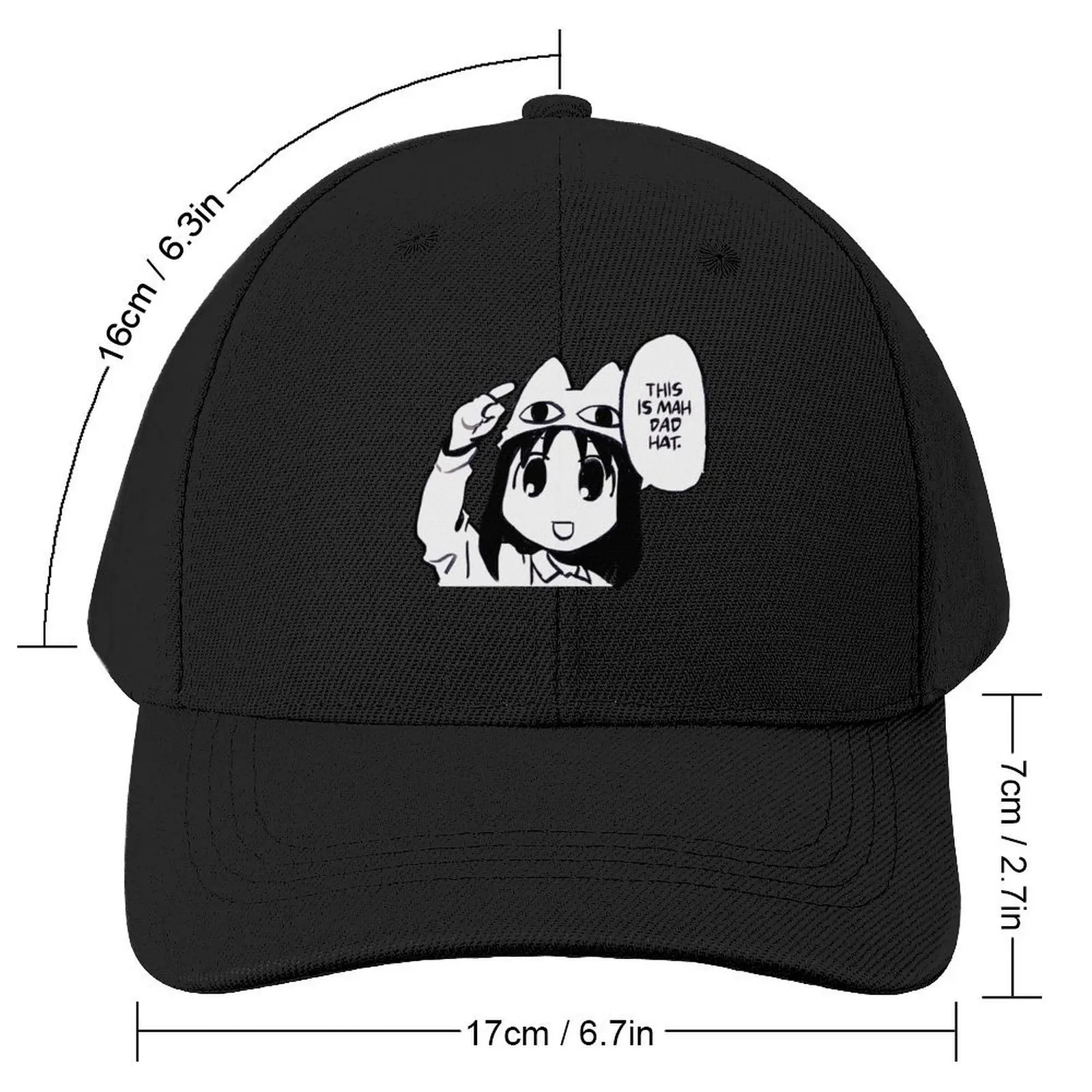 I draw osaka in cafe uniform saying this is mah dad hat / azumanga daioh Baseball Cap Dropshipping Women's Beach Outlet Men's