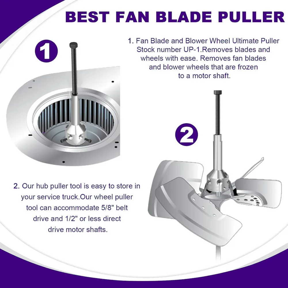 UP-1 Ultimate Hub Fan Blade Blower Wheel Puller For 5/8 \