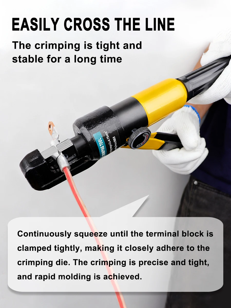 PXPX Hydraulic Crimping Tool YQK-70 Cable Lug Crimper Plier 4-70m² Compression Tool Pressure 5-6T Pressure