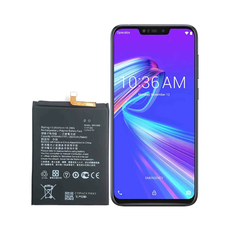 100% nova bateria c11p1805 4000mah para asus zenfone max (m2) x01ad zb632kl zb633kl baterias com ferramentas