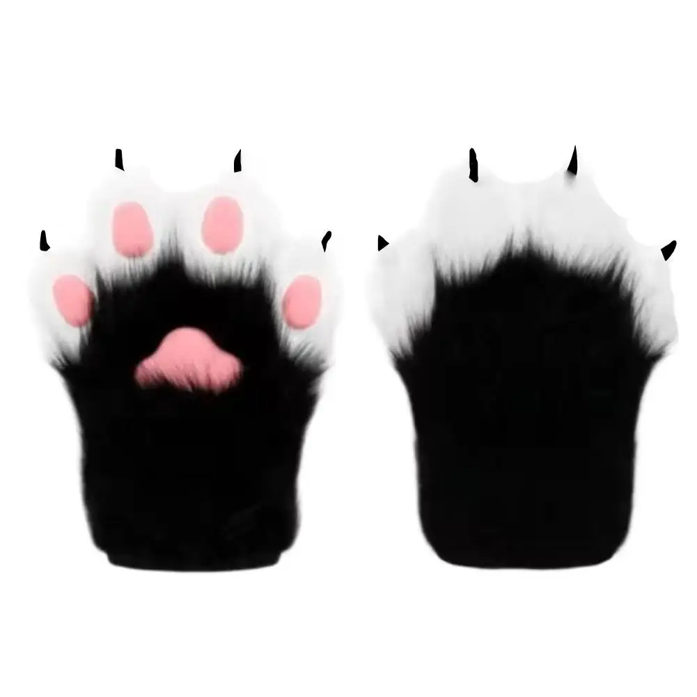 Cat Scratch Plush Gloves Built-In Bb Whistle Imitates Animal Sounds Comfort For Parties Carnivals Thick Pads Breathable Lining