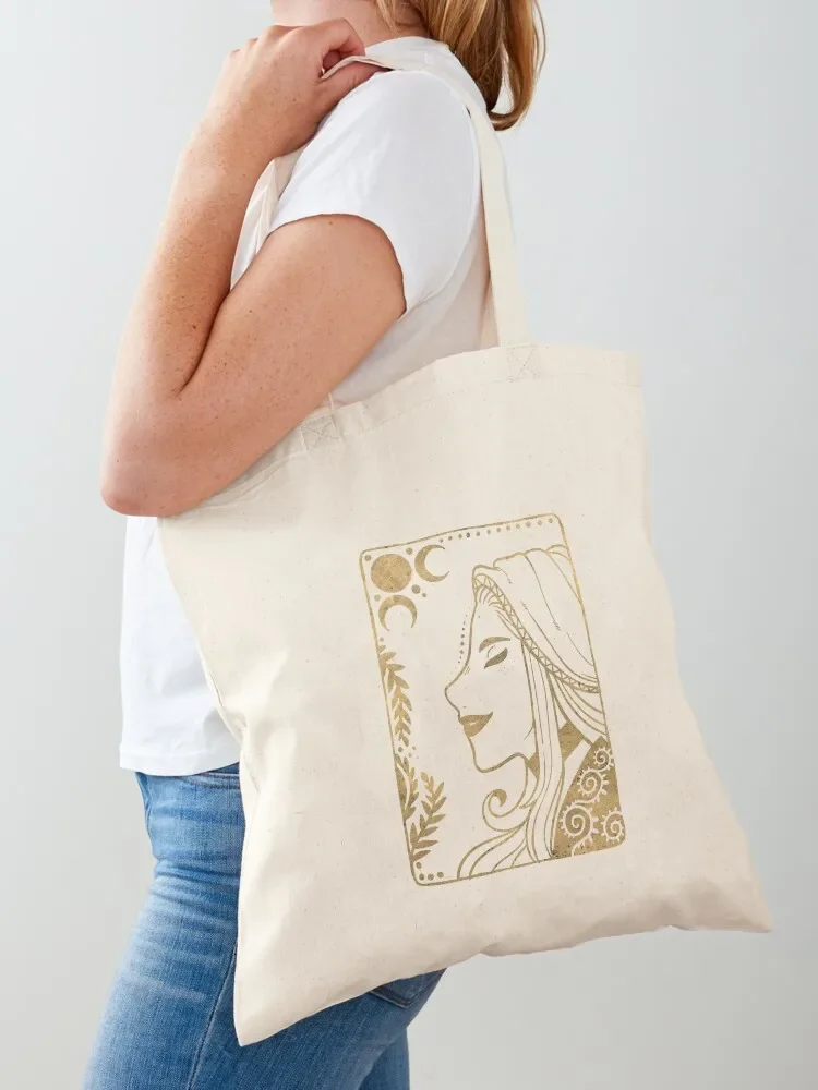 Alda - Gold Character Tote Bag custom canvas bag reusable shopping bags Shopping bags Women's shopper Tote Bag