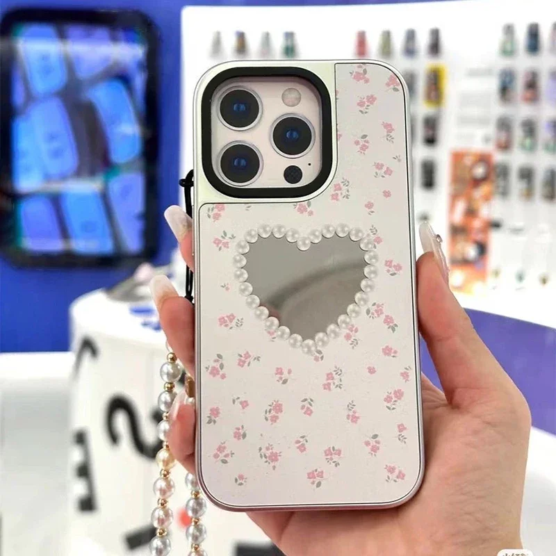 

Heart Flower Mirror Magnetic Phone Case Cover for IPhone 12 13 14 15 Pro Max Case for IPhone 15 Pro Max
