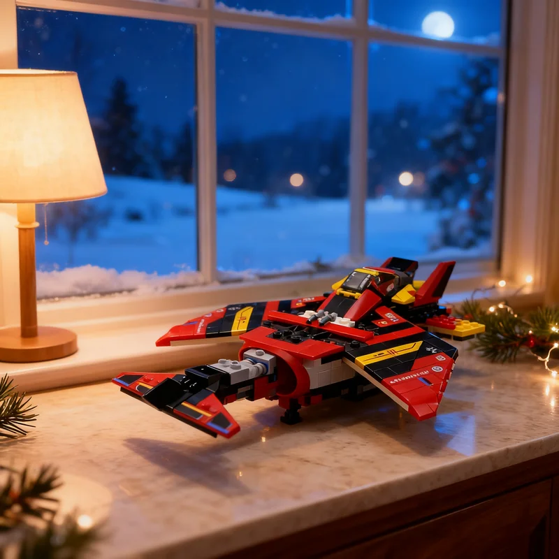 273pcs MOC City Champions Scuderia 499P Jetfighter 77261 ALT Model Christmas Gift Creative Tabletop Ornament DIY