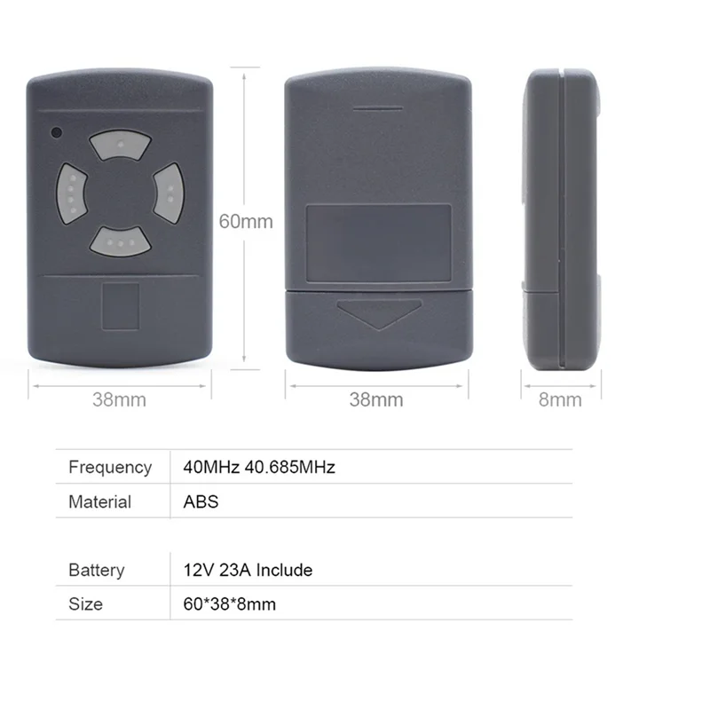 SQPP-4X 40.685Mhz باب المرآب التحكم عن بعد ل Hormann HSM2 HSM4 HSE2 40Mhz 40.685Mhz بوابة الأمر فتاحة
