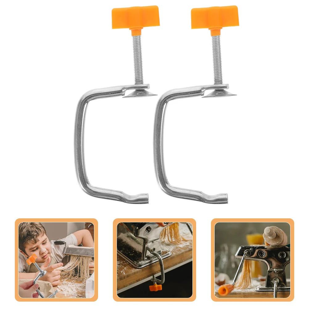 

2Pcs Pasta Making Machine Clip Secure Stable Performance Easy Quick Setup Accessory Pasta Making Accessories Noodle Maker Clamp
