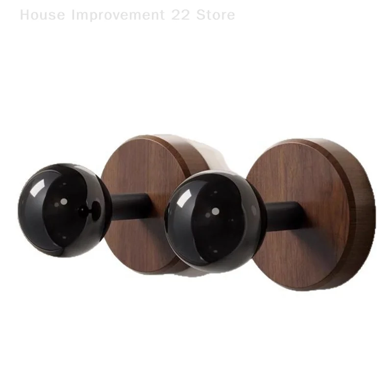 Self-adhesive Simple Solid Wood Hook Walnut Hanging Hanger Bathroom Wall Hook Bedroom Coat Storage Rack No Drilling Coat Rack
