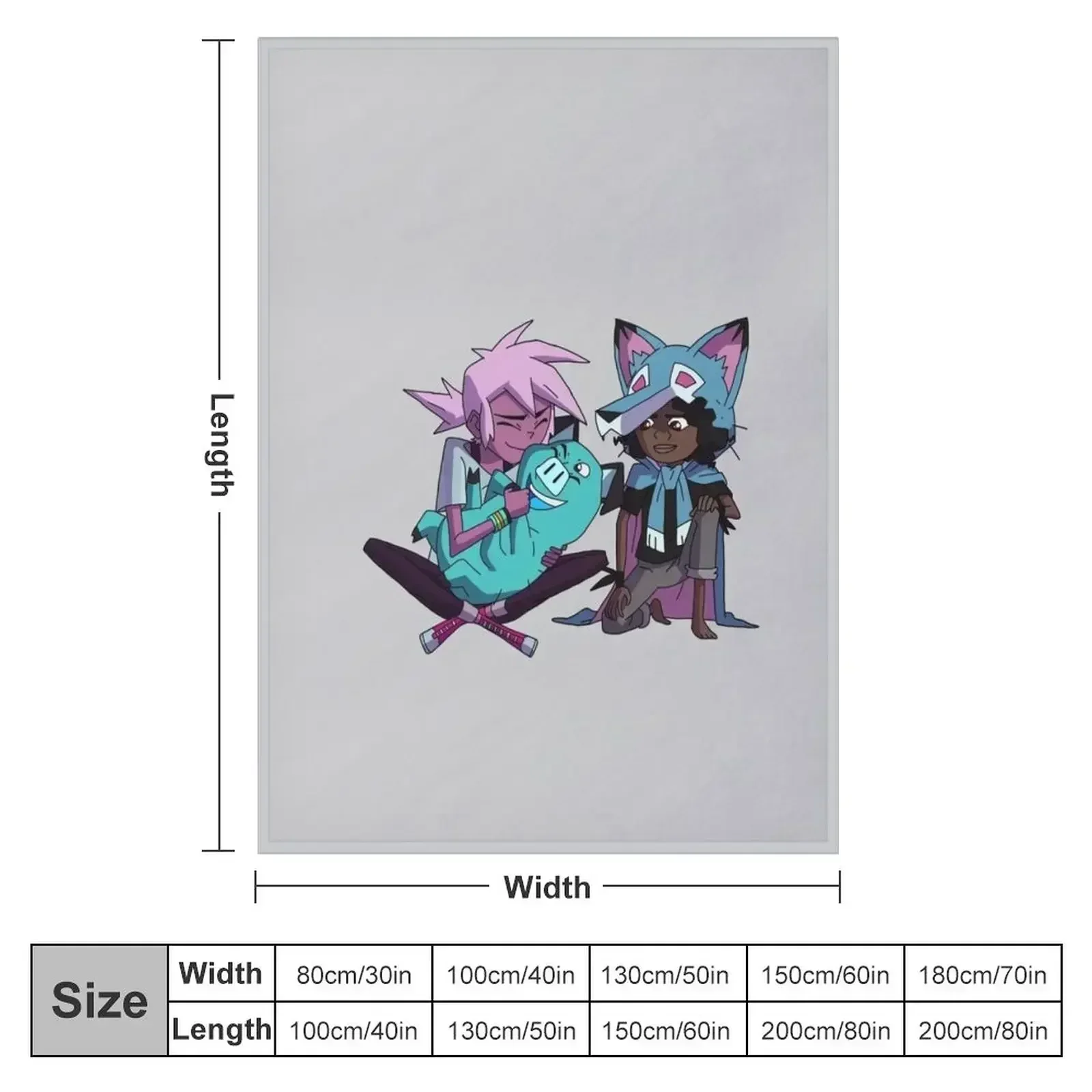 Kipo, Wolf & Mandu - Kipo And The Age Of Wonderbeasts Throw Blanket Warm Picnic Giant Sofa Fashion Sofas Blankets