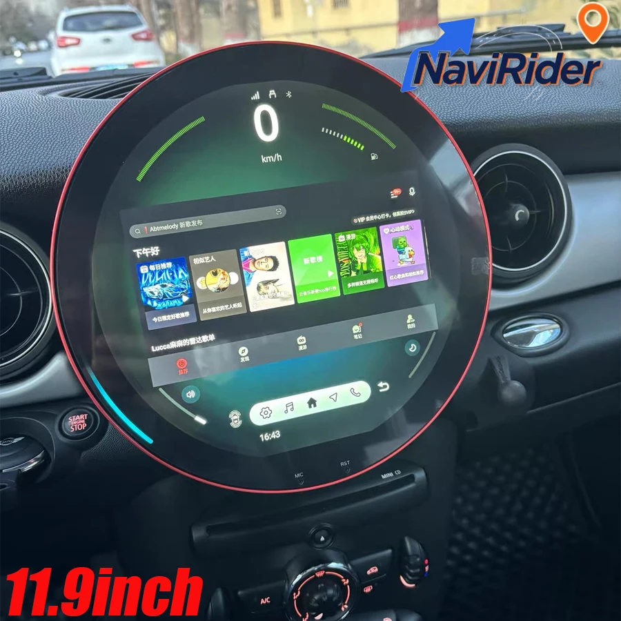 11,9-дюймовый экран для BMW Mini One Cooper R55 R56 Peaceman Mini Clubman 2007-2014, Android Auto, GPS, CarPlay, аудиосистема, головное устройство для автомобиля