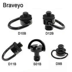 1/4 inch Camera Screw D-ring Dslr Shoulder Strap Install Black Stainless Steel Photography Quick Release Plate Mount Adapter