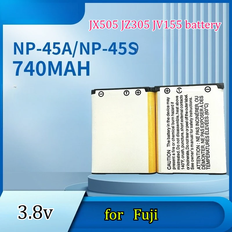 740mAh Suitable for Fuji NP45S NP-45A Camera Battery JX505 JZ305 JV155 Long Range Multi Model Compatible Digital Battery