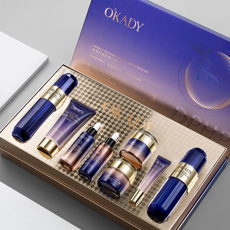 

O'Kady Wrinkle Improvement & Elasticity Enhancement Set, 8-Piece Set | Wrinkle Improvement, Wrinkle Reduction, Skin Elasticity Enhancement, Wrinkle Improvement, Skin Aging Reduction, Moisturizing, Nourishing, Deep Hydration, Essential for Autumn and Winte