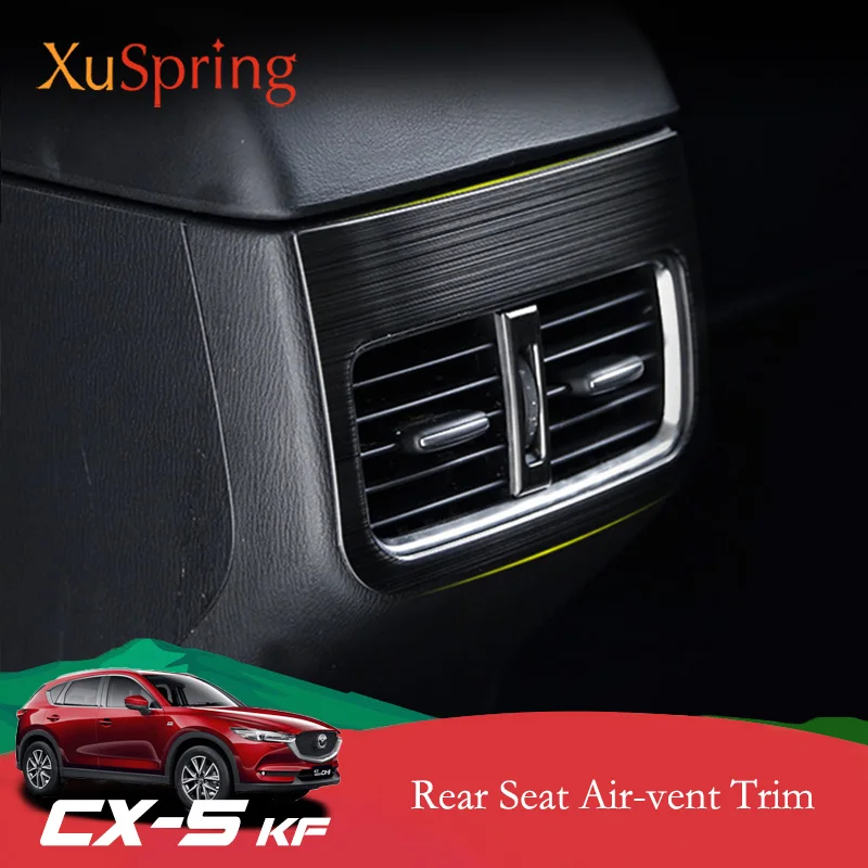 Car Rear Console Air Conditioner Vent Outlet Frame Cover Trim Stickers Styling For Mazda CX-5 CX5 2017-2021 2022 2023 2024 KF