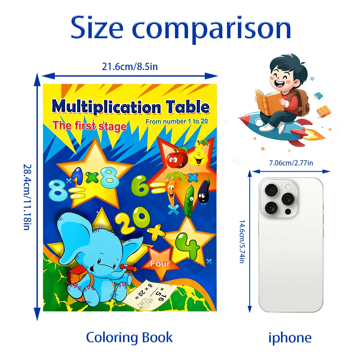 Children's educational picture books - Number Tracking, English Letters and Multiplication Table picture books
